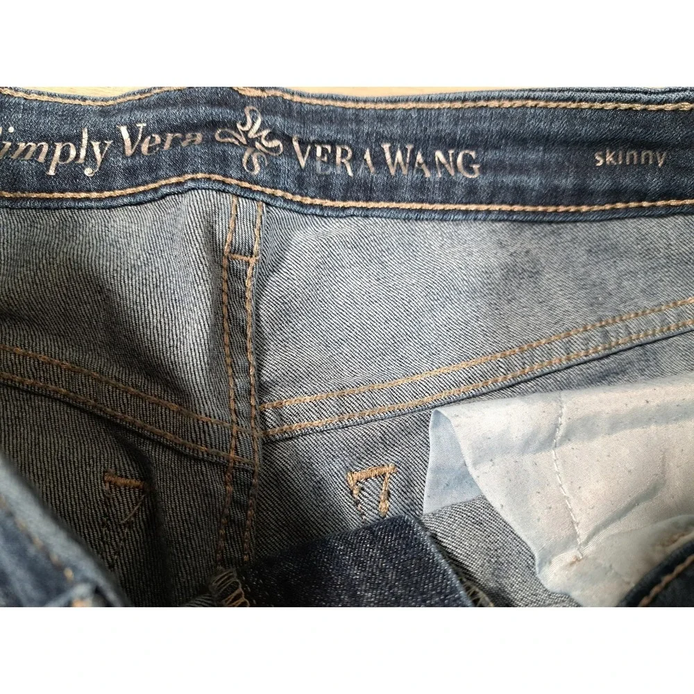 Simply Vera Vera‎ Wang Skinny Jeans Womens 0 Medium Wash Stretch Denim Blue
